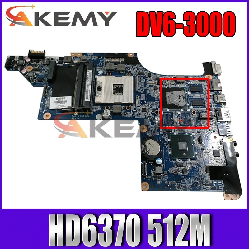 

AKemyDA0LX6MB6H1 для hp DV6 DV6-3000 631042-001 cpu с HM57 HD6370 512M