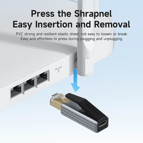 Адаптер Hagibis USB C к Ethernet, 1 Гбит/с, гигабитный сетевой преобразователь USB C «мама» на RJ45 «папа» для MacBook Pro iPhone 16 iPad XPS