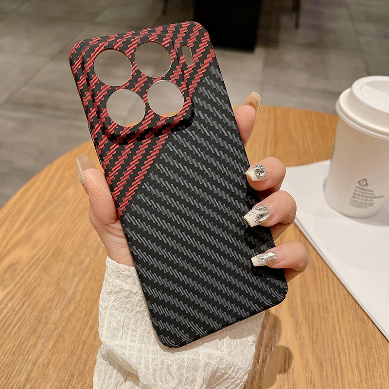 Чехол для Xiaomi 15T, Mi 17T, 15 Pro, 17 Ultra, 15, 13T, 14T Pro, Poco X7, F8, F7 Pro, F6 с узором под карбонкевлар, жесткий, из углеродного волокна (art.: 3920cb0eda2db) - 3920cb0eda2db