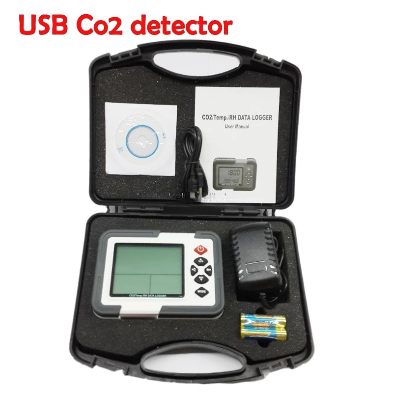 

Digital CO2 Monitor CO2 Meter TL-2000 Gas Analyzer Detector 9999ppm CO2 Analyzers With Temperature and Relative Humidity Tester