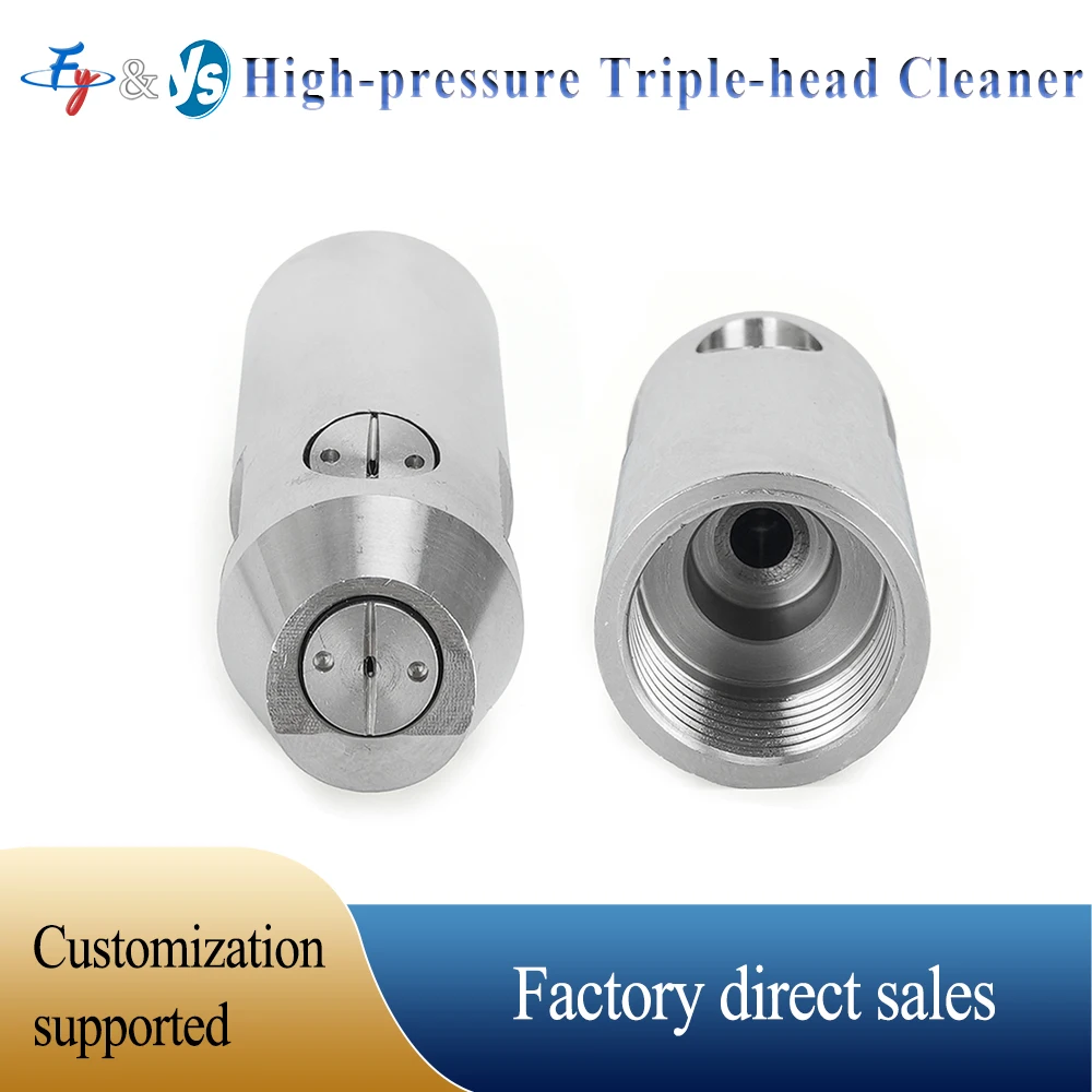 Фото Очиститель высокого давления с тройной головкой, насадка для мойки бака, промышленная чистка, мужская и женская, 1/2 дюйма, 1/4 дюйма, CIP-цистерна, насадка для домашнего пивоварения №5
