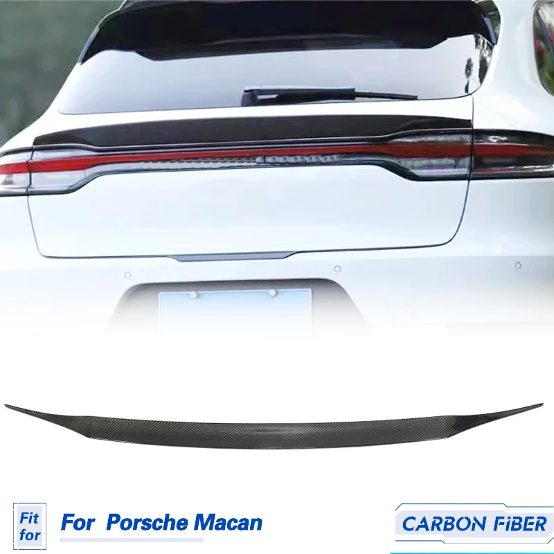 

Автомобильный дневной спойлер из углеродного волокна для Porsche Macan Sport 4-Door 2022 2023, Автомобильный задний Средний спойлер, крышка багажника, крышка крыла