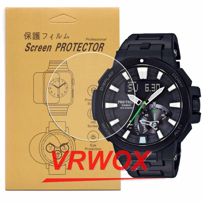 

3 Pcs Screen Protector For Casio PRW-7000 PRW-8000 PRW-6600 PRX-7000 PRX-8000 PRX-2000 PRX-2500 Clear TPU Nano Explosion-proof