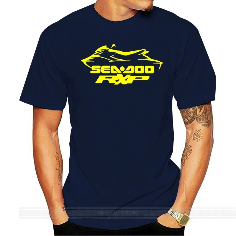 

Summer Short Sleeves Cotton 2008-11 Sea Doo Rxp Jet Skier Pwc Classic Outline Design Tshirt