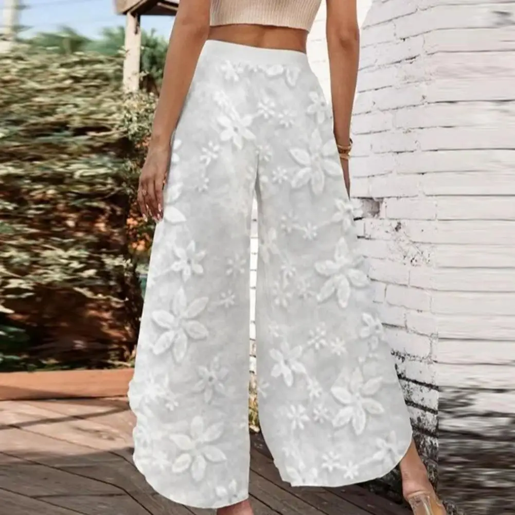 

Cotton Linen Fashion Women Pants Spring Summer New Pockets Ladies Casual Office Loose Wide Leg Trousers