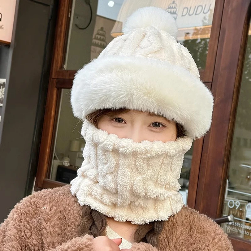 Шапка-шарф женская осенне-зимняя новая ветрозащитная шапка для родителей и детей