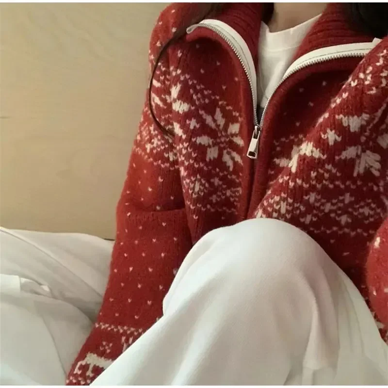 Весенний женский вязаный топ 2024 элегантный винтажный жаккардовый свитер на