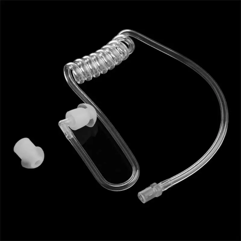 

Transparent Coil Acoustic Air Tube Earplug Replacement For Radio Earpiece Headse