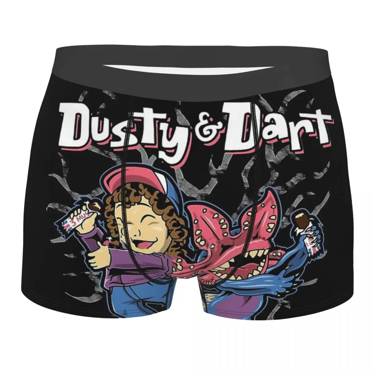 

Dusty And Dart Stranger Things TV Underpants Homme Panties Men's Underwear Comfortable Shorts Boxer Briefs