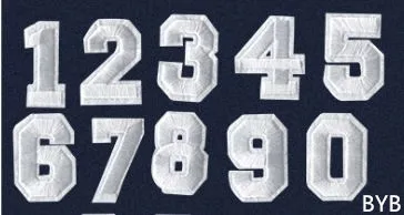 Новое поступление 10 шт. вышитая нашивка с цифрами железная мотивом аппликация