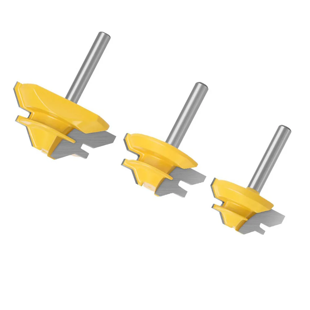 

Woodworking Tool Router Bits 1/2 Shank 3 Models 3pcs 45 Degree Durable For Engraving Machine Lock Miter Router Bit