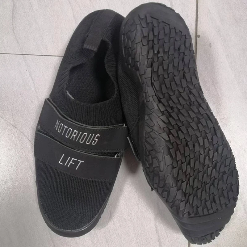 Water Reed 38-47 Men's Sneakers Indoor Gym Lightweight Sports Hard Pull Squat Training Shoes Pro Hook & Loop Weightlifting Shoes