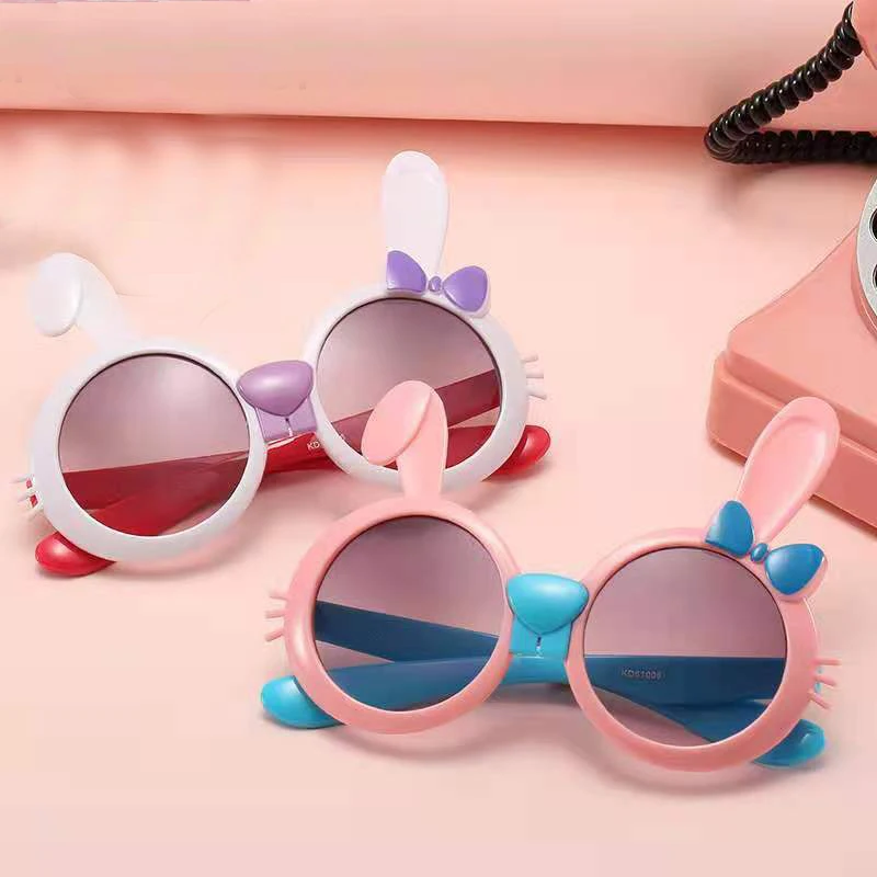 

New cute rabbit sunglasses cartoon boy glasses fashion style sunglasses girls glasses