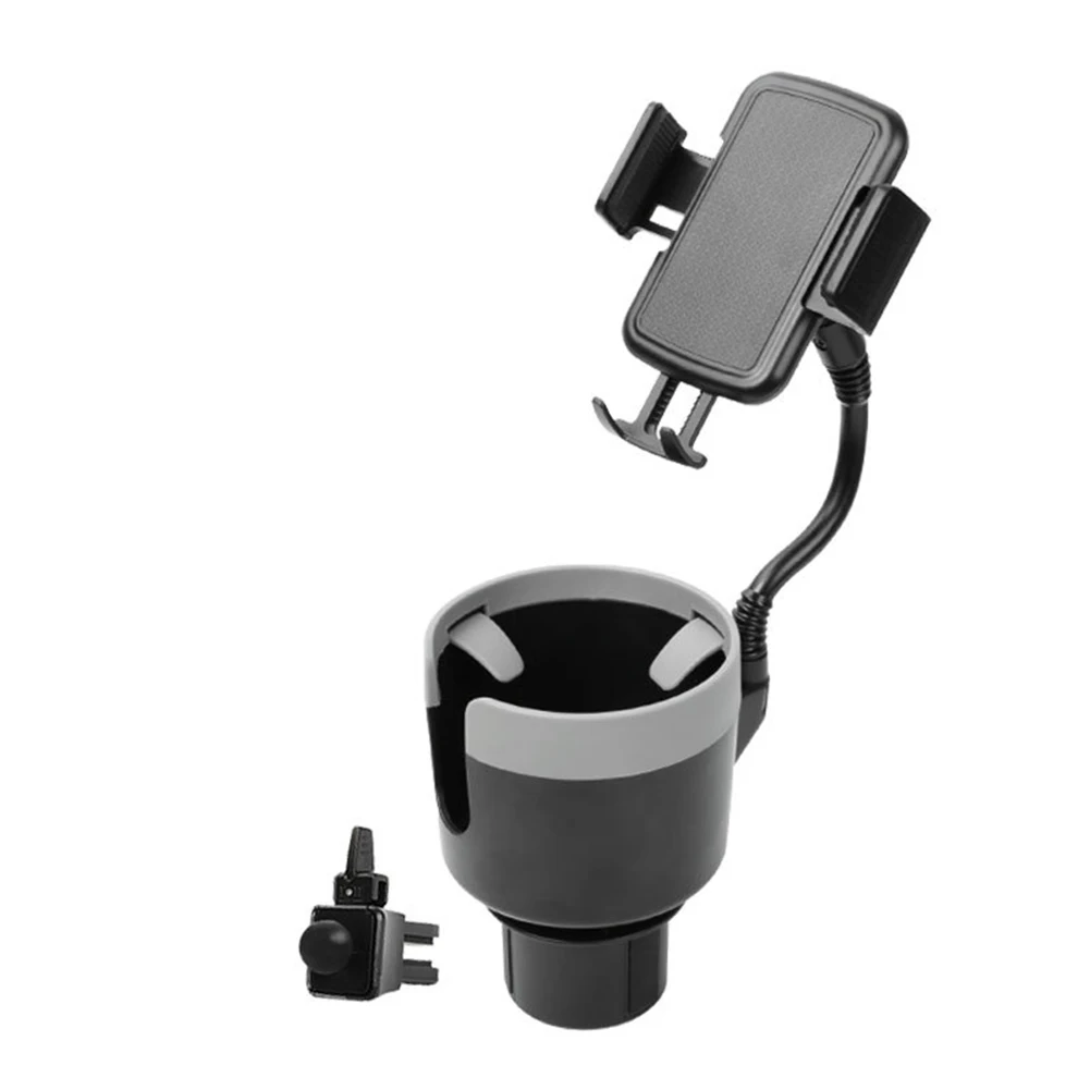Car Cup Holder Expander with Phone Holder Adjustable Base for Hydro Flask 32/40oz Yeti 20/26/30oz Ramblers 4"-7.2" Mobile Phones