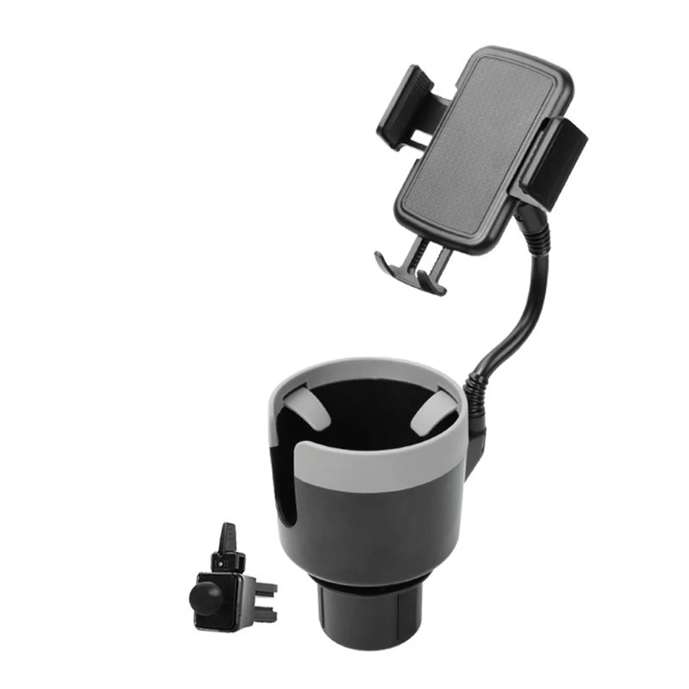 

Car Cup Holder Expander with Phone Holder Adjustable Base for Hydro Flask 32/40oz Yeti 20/26/30oz Ramblers 4"-7.2" Mobile Phones