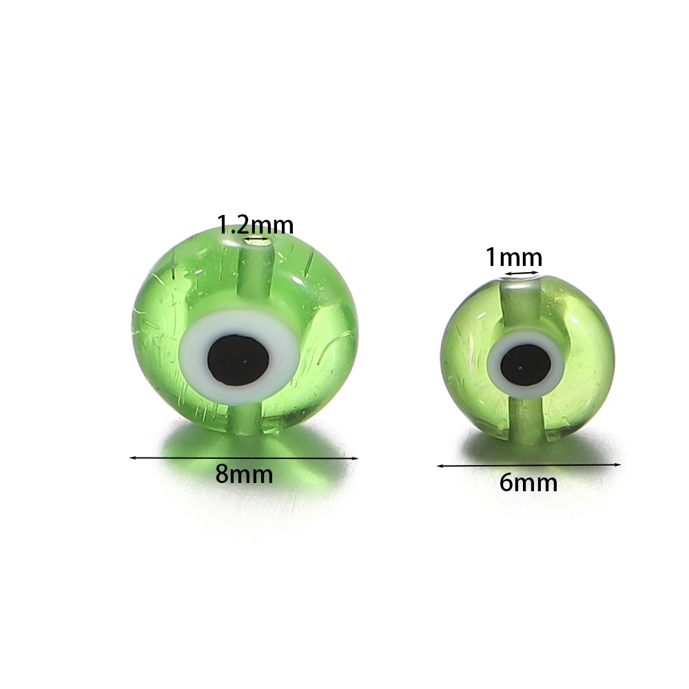 20/30 шт./лот 6/8 мм плоские круглые формы сглаза Стеклянные разделители свободные