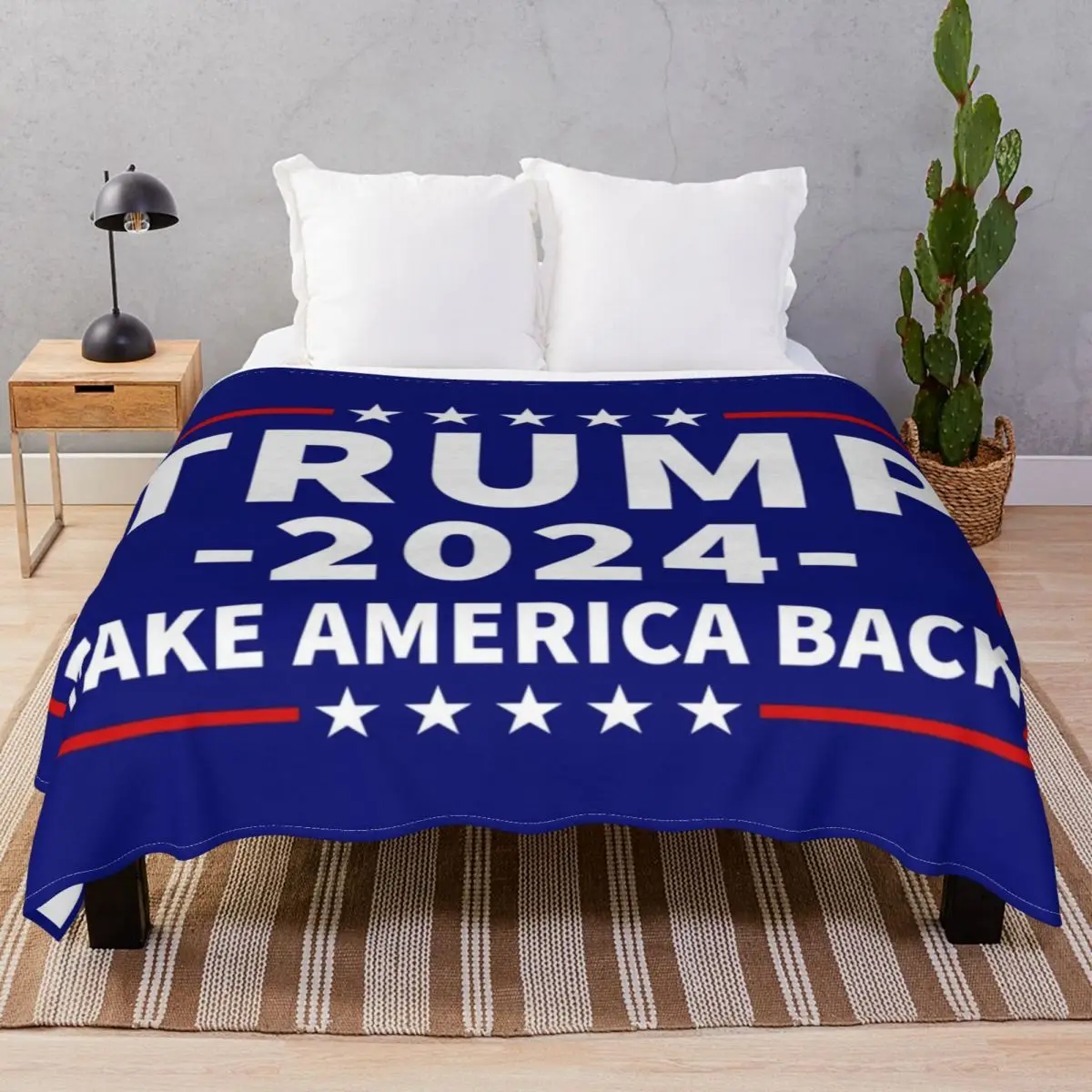 Donald Trump 2024 Blanket Coral Fleece Spring/Autumn Multi-function Throw Blankets for Bed Sofa Travel Cinema