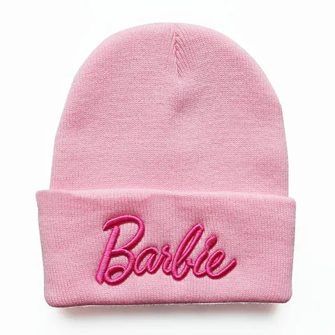 Шапка Барби вязаная шапка милая розовая Женская Зимняя Теплая Лыжная шапка для пар Симпатичные аксессуары Sanrio Рождественский подарок игрушка для девушек