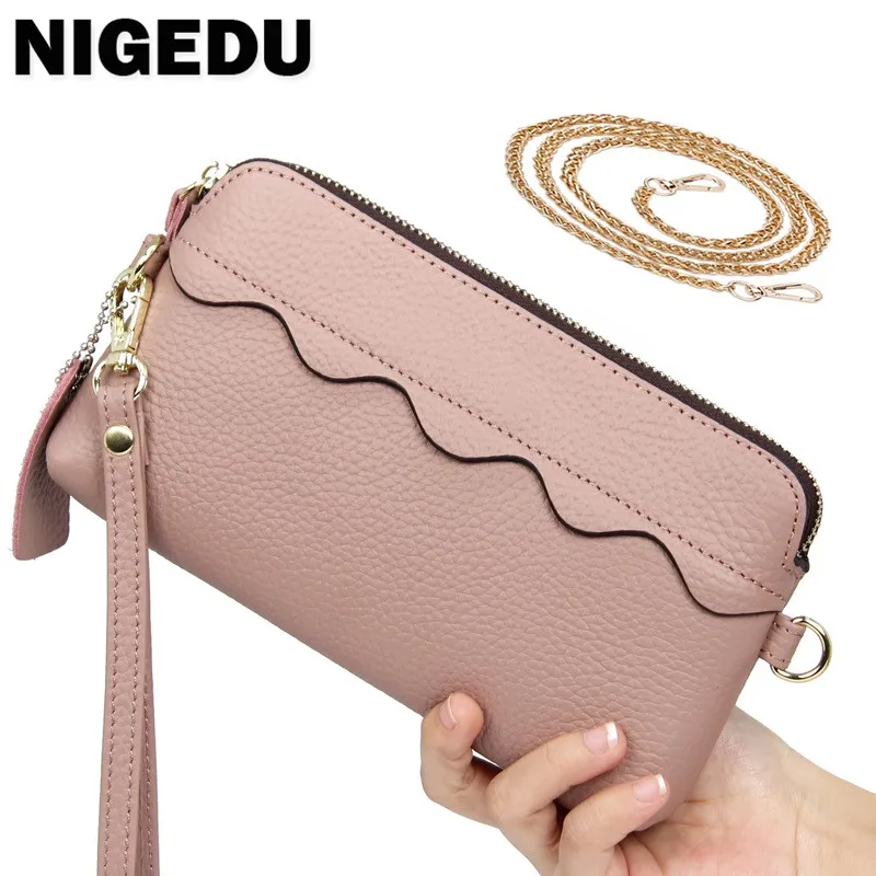 

Сумка-клатч женская из коровьей кожи, на плечо, с цепочкой