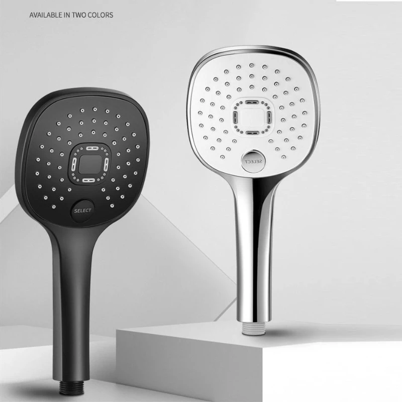 Черная Лейка для душа высокого давления с 3 функциями, квадратная Лейка для душа, дождевой распылитель для ванной, водосберегающая насадка, аксессуары для ванной комнаты