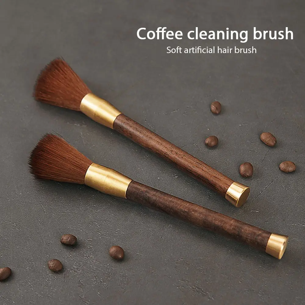 

Кофемолка, щетка для чистки, щетка с деревянной ручкой для эспрессо, инструмент для бариста, кухонные элегантные деревянные аксессуары