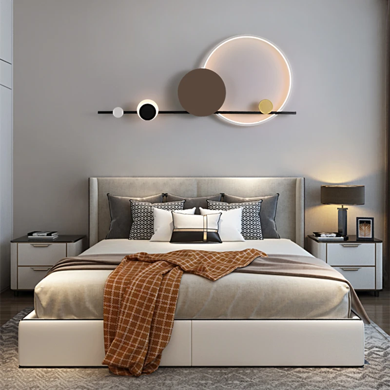 

Nordic Simple Decoration Lighting Creative Living Room Background Wall Atmosphere Villa Bedroom Bedside Corridor Club Wall Lamp