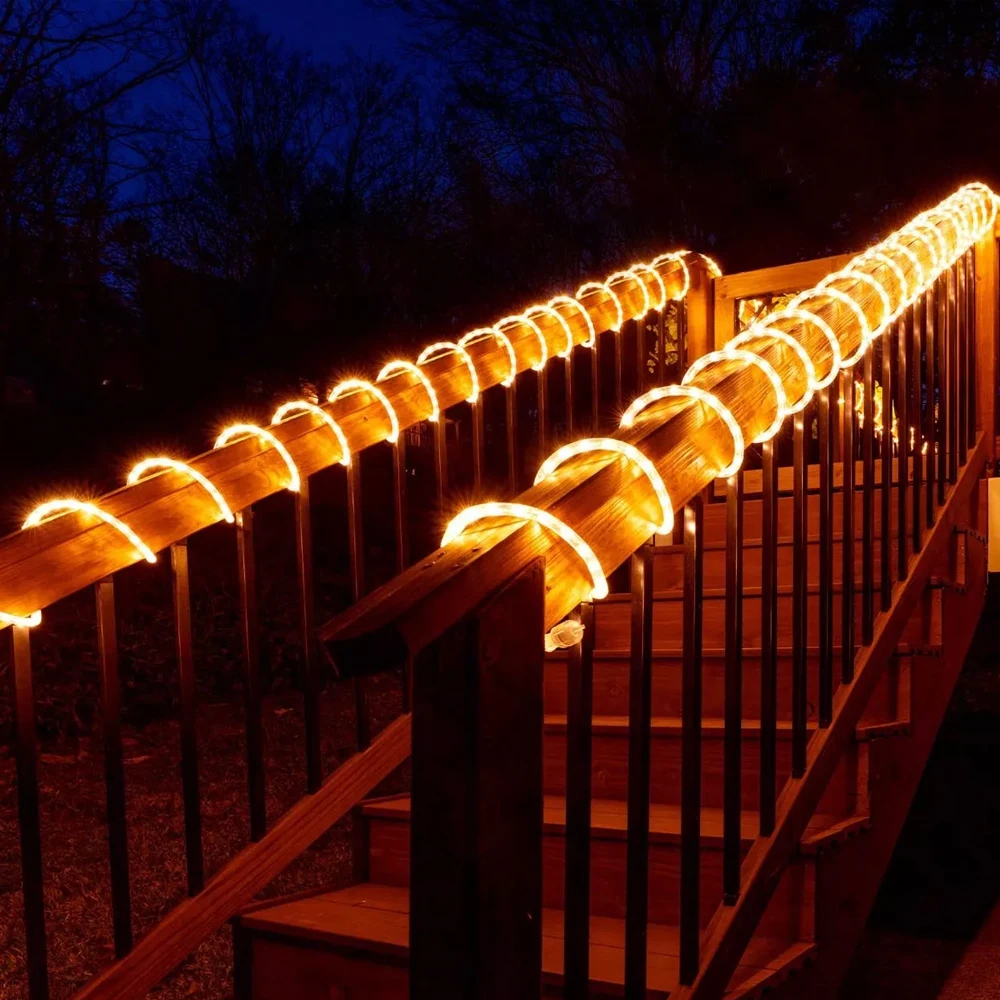 

Пасхальные солнечные гирлянды 12 м, 100 светодиодов, трубчатые, для сада, террасы, улицы, праздников, украшения деревьев