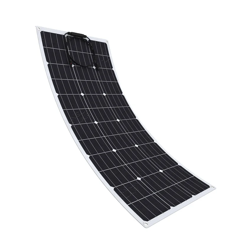 

Тонкая пленка ETFE 100 Вт 18 в, монокристаллические Полугибкие солнечные панели pv, солнечная энергия для RV, кемпинга, лодки