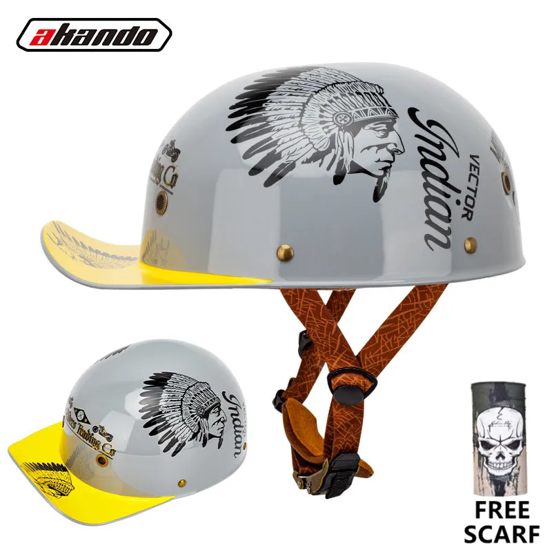 

Comfortable Lining Street Riding Cap Style Helmet for Men Vintage Scooter Motorcycle Helmets Biker Accessories Casco Retro