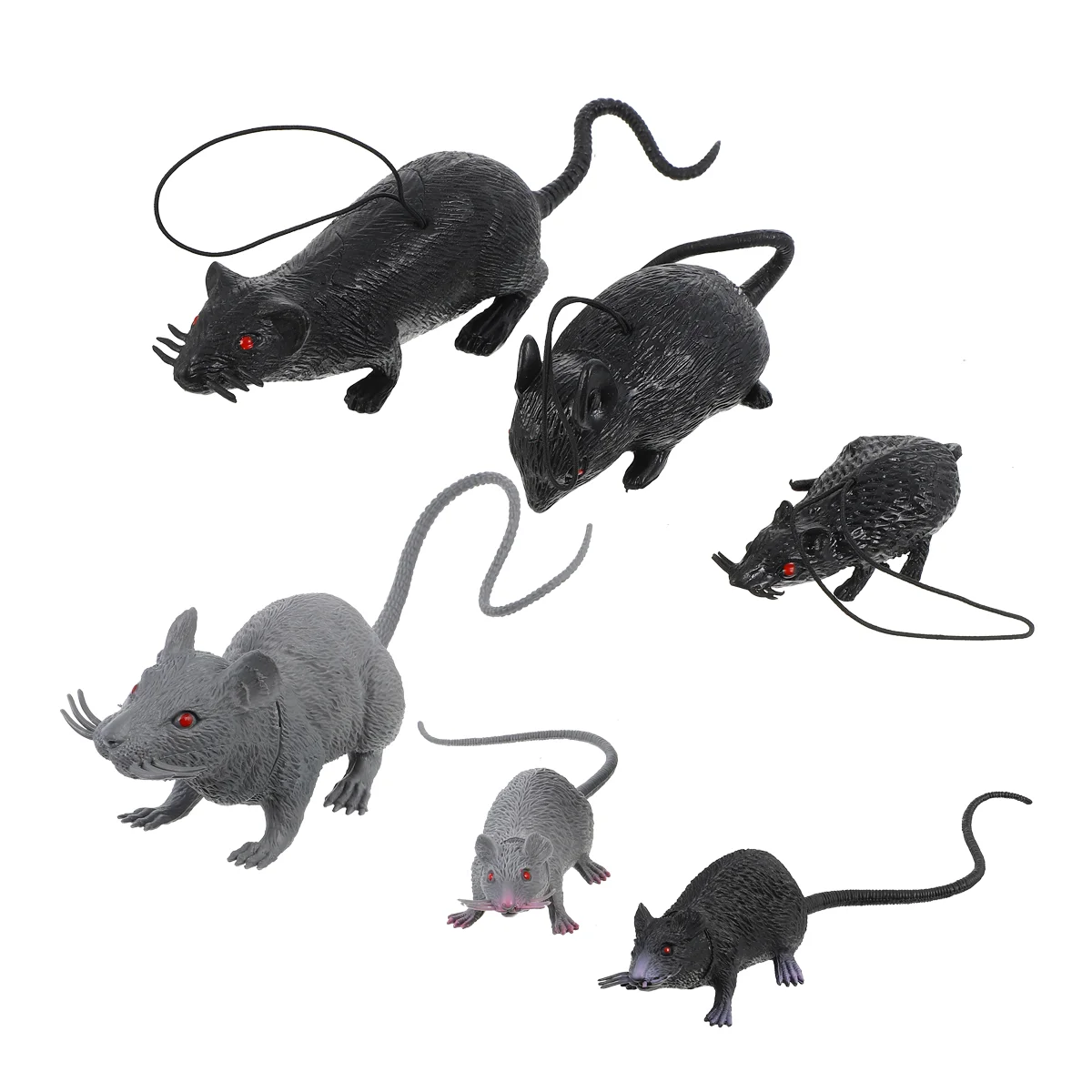 

6Pcs Halloween Artificial Mice Prank Toy Fake Mouse Model Simulationo Mouse