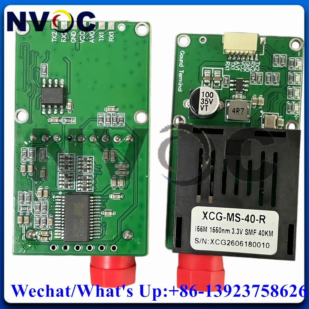 Фото Оптоволоконный приемопередатчик 1Ch Analog Video TTL Data DC 5.5-26V SM 1*9 FC 1310/1550нм 20/40/60КМ, 10:1, для FPV дронов (воздушный/наземный) №1