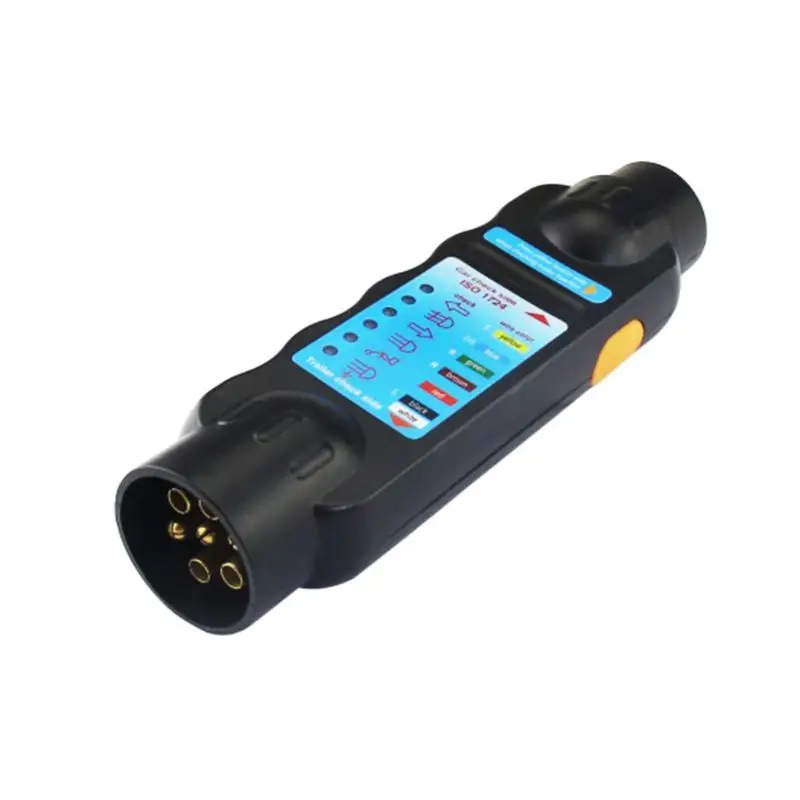 

12V 7 Pin Car Truck Trailer Light Wiring Circuit Plug Socket Signal Line Resistance Tester Checker Inspection Detector