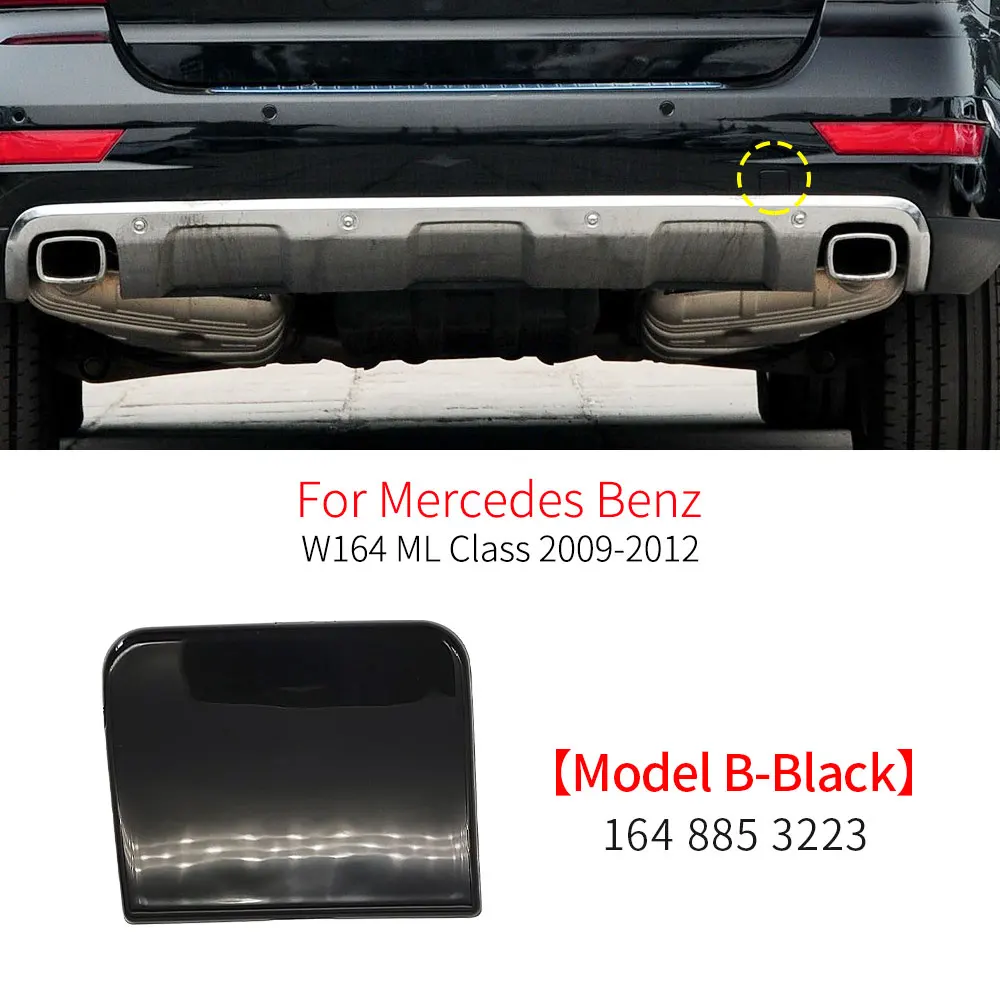 

Для Mercedes W164 задний бампер автомобиля, крышка фаркопа, черная для Benz M Class 2006-2011 ML300 ML320 ML350 ML400 ML450 1648852123