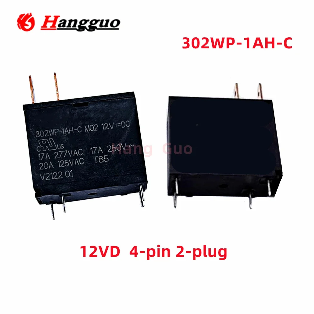 Фото 5 шт./лот Оригинальное реле 302WP-1AH-C M02 12V, 302P-1AH-C 17A 12VDC, 4-контактный набор нормально открытых электромагнитных реле 12В №2