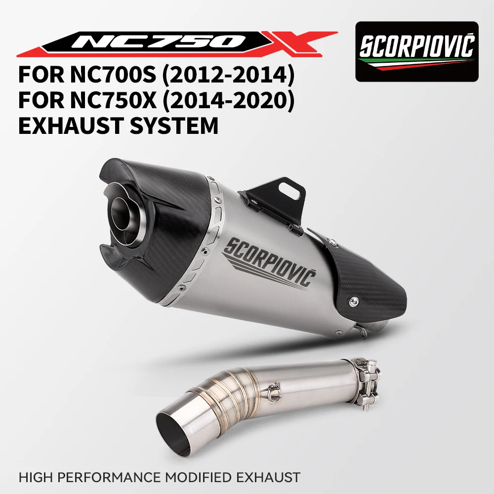 Фото Глушитель Slip-On для мотоциклов NC700 NC700X NC750 NC750X NC750S 2012-2023, соединительная труба из углеродного волокна, DB Killer №1