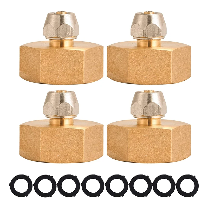 

Переходник для садового шланга, переходник с внутренней резьбы 3/4 дюйма на ирригационную трубку 1/4 дюйма, латунный соединитель для крана, с д...