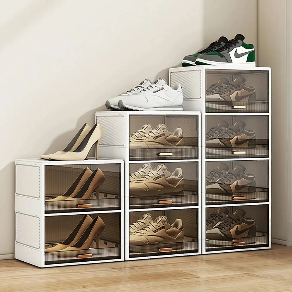 Складной пластиковый ящик для обуви Складные пластиковые коробки толстые