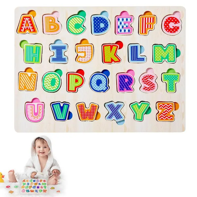 

Креативная деревянная головоломка, 3D головоломка, доска, алфавит, животные, игрушки Монтессори, Ранняя развивающая игрушка для детей