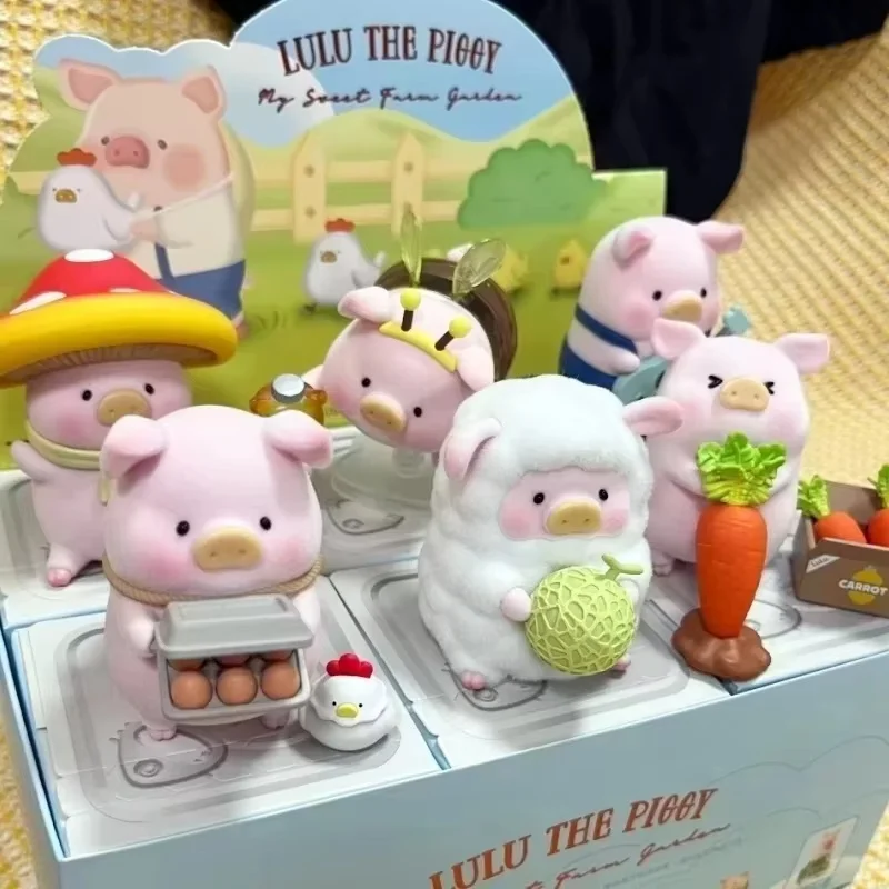Фото Подлинная серия Lulu The Piggy My Sweet Farm, слепая коробка Kawaii, фигурка свиньи, настольная коллекционная игрушка, загадочная коробка, подарок на день рождения №2