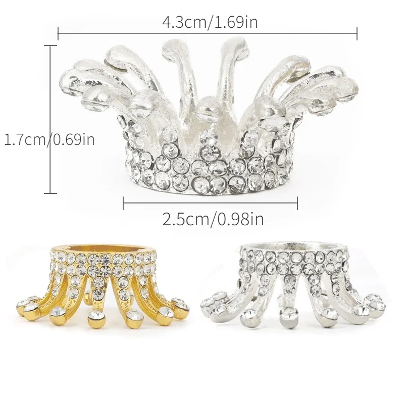 2 шт. держатель для кистей ногтей дизайн с короной сплав ретро макияж ручка