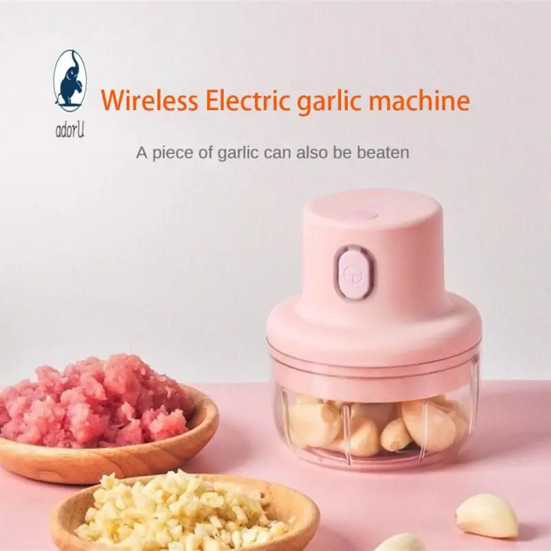 

Baby Food Supplement Electric Meat Grinder Mini 100/250ml Garlic Masher Vegetable Tools Meat Beater Wireless Intelligent Crusher