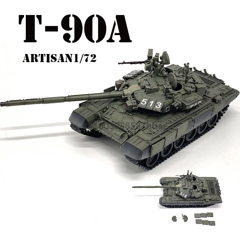 

ARTISAN 1/72 Russian T-90A Main battle tank T90 T80 turret explosion anti-integrated hard track Military Toy Finished Tank Model