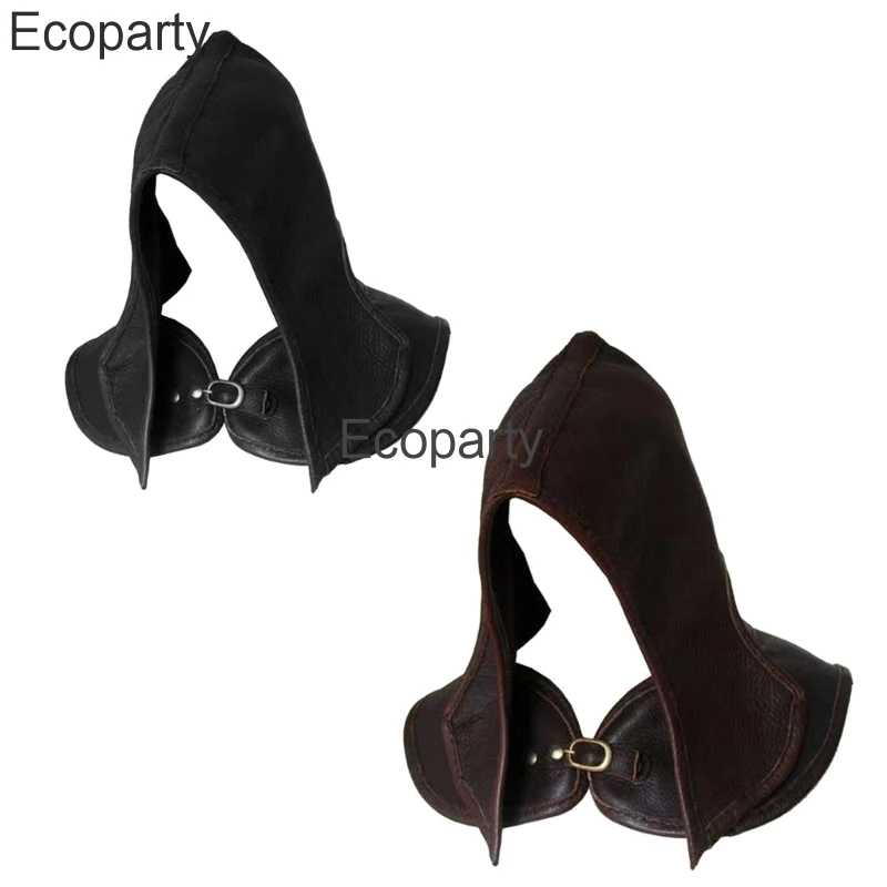 Шарф-капюшон из искусственной кожи для мужчин и женщин короткий винтажный