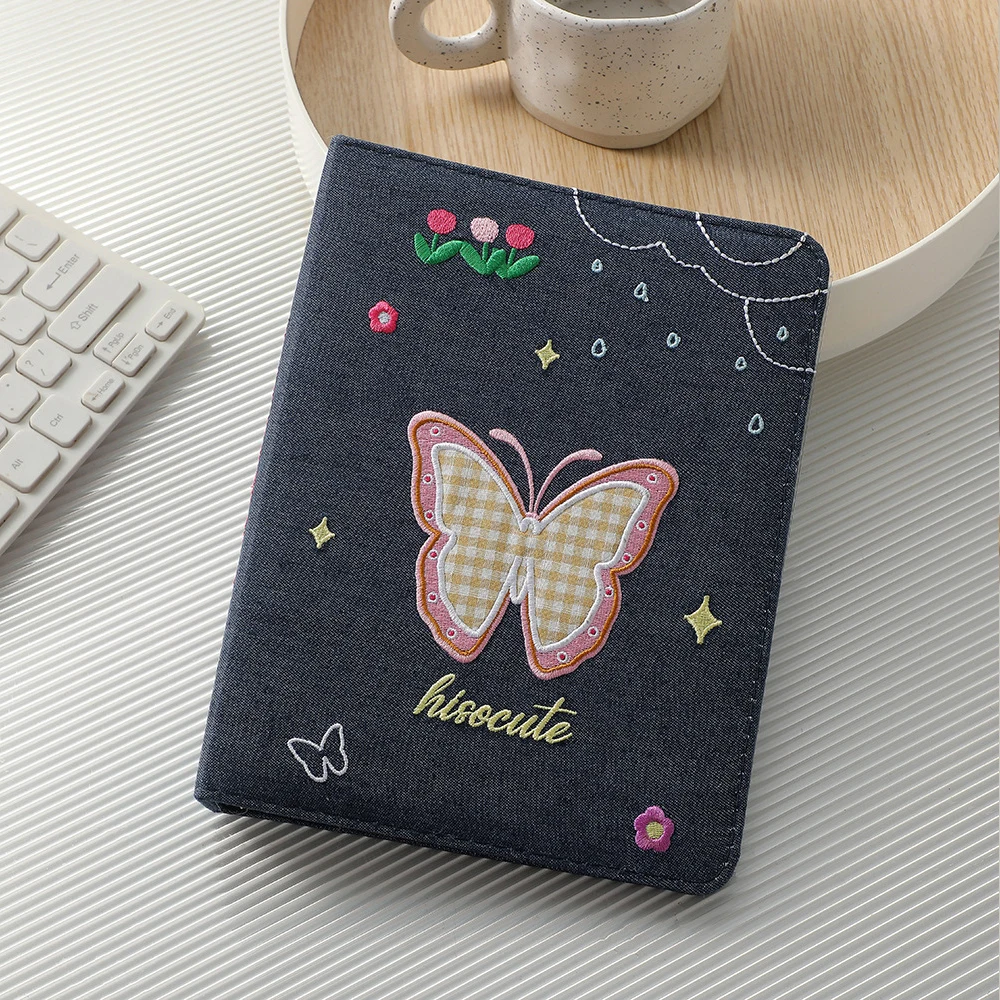 

Album Shell Cover Photo Card Collection Book A5 Binder Album Folder A5 Photo Storage Book Sweet Embroidery Butterfly Six-hole