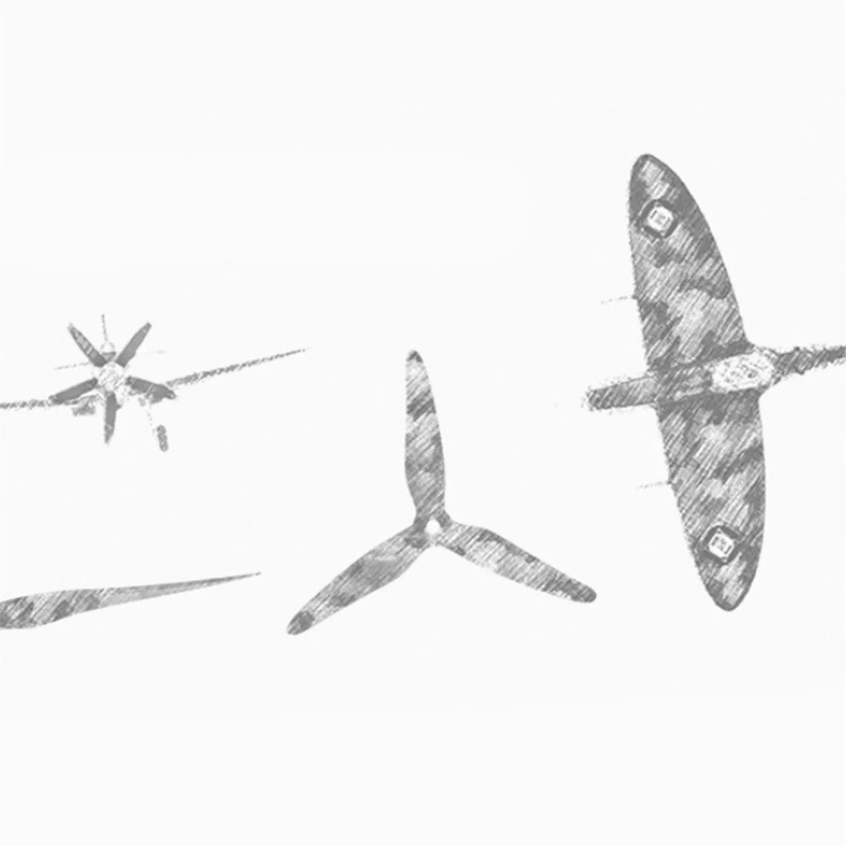 4 пары пропеллеров SpitFire T5147.5 4CW + 4CCW 5-дюймовый 3-лопастной пропеллер FPV POPO для