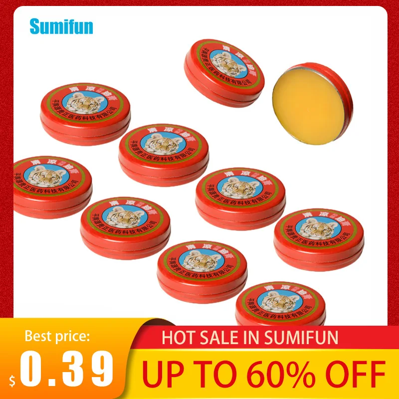 

1/3/5/10Pcs Tiger Balm Cooling Oil Mint Refreshing Cream Dizziness Headache Cold Care Anti-Itching Massage Plaster