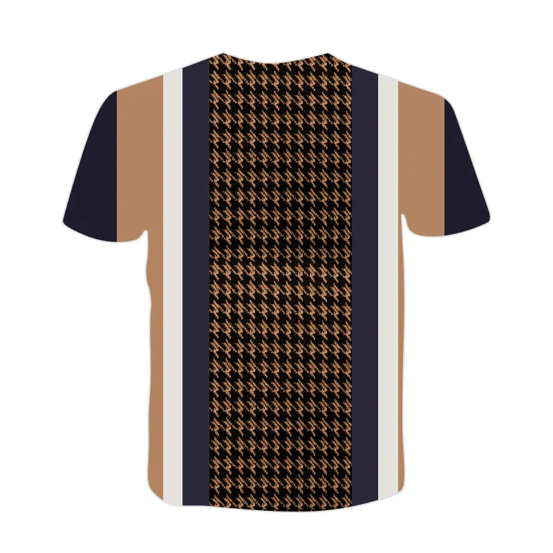 

Summer Men's T-Shirt Color Block Pattern Print Round Neck 3D Print Large Outdoor Daily Long Sleeve Print Garment Retro