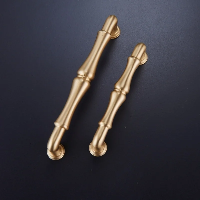 1 ПК Золотая античная мебельная ручка винтажного ретро из бамбука для выдвижных ящиков шкафов и дверей.