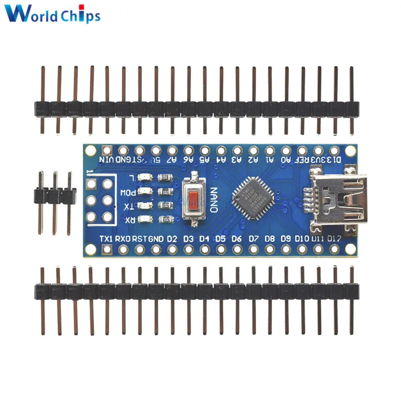 10Pcs/Lot Mini USB CH340 Nano 3.0 Atmega328P atmega328 Controller Board For Arduino CH340 MEGA328 Nano V3.0 5V 16M Driver Module
