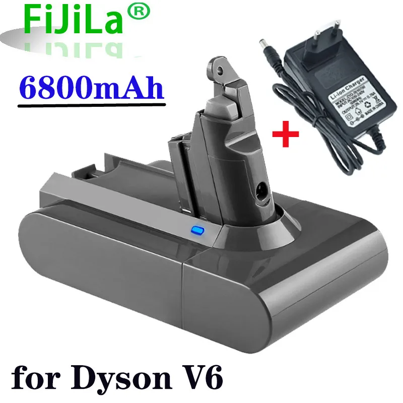 

Upgrade 6800mAh 21.6V 12.8Ah Li-Ion Battery For Dyson V6 DC58 DC59 DC61 DC62 SV09 SV07 SV03 965874-02 Battery Vacuum Cleaner
